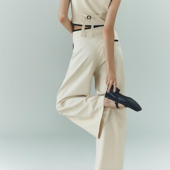 NWT Sovere Express Wide-Leg Pleated Pants Large - Picture 5 of 5